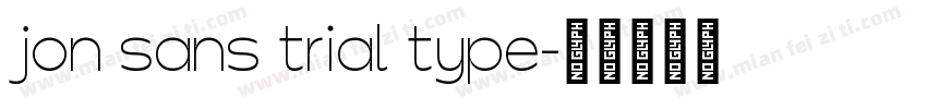 jon sans trial type字体转换